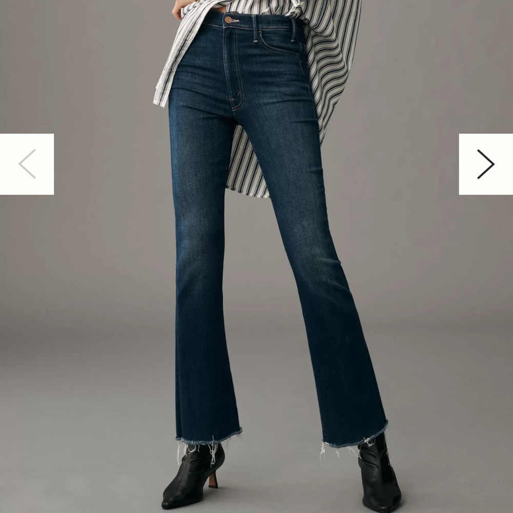 MOTHER DENIM HUSTLER ANKLEY FRAY